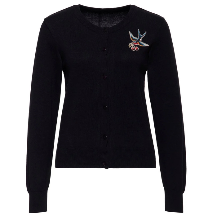Queen Kerosin Cardigan Swallow and Cherry