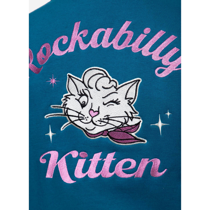 Queen Kerosin Collegejacke Rockabilly Kitten