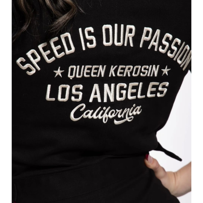 Queen Kerosin Kurz - Overall Dragstrip schwarz