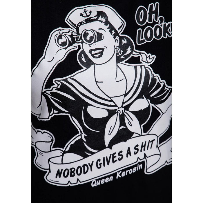 Queen Kerosin T-Shirt Nobody Gives a Shit schwarz