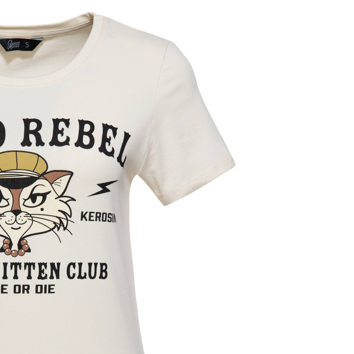 Queen Kerosin T-Shirt Royal Kitten Club weiss