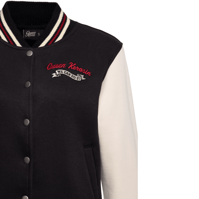 Queen Kerosin Collegejacke We can do it schwarz
