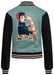 Collegejacke in Smokegreen mit Stickerei We can do it