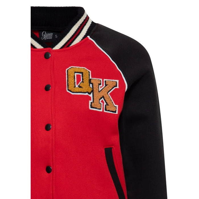 Queen Kerosin Collegejacke Wild Rebel Rot