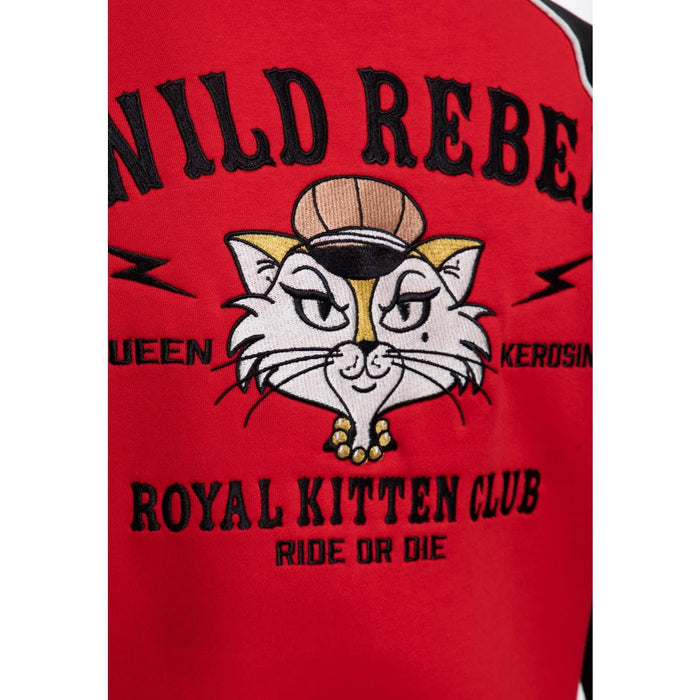 Queen Kerosin Collegejacke Wild Rebel Rot