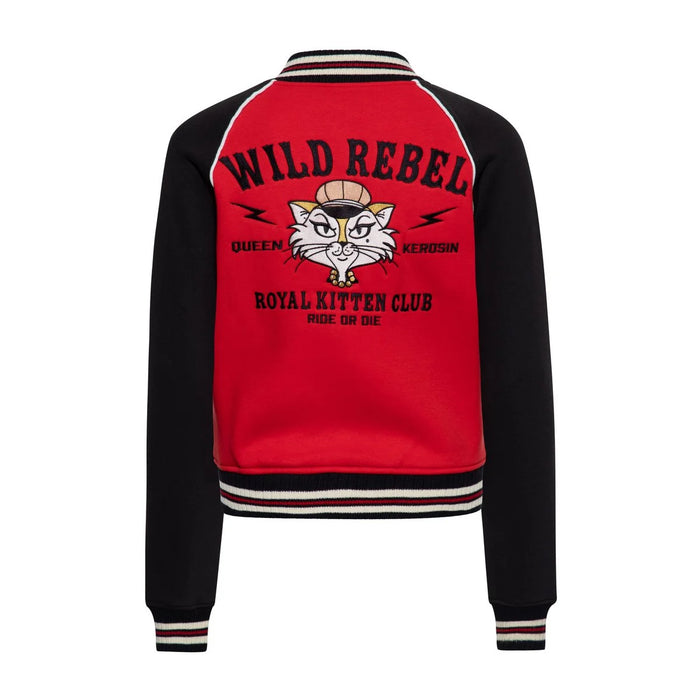 Queen Kerosin Collegejacke Wild Rebel Rot