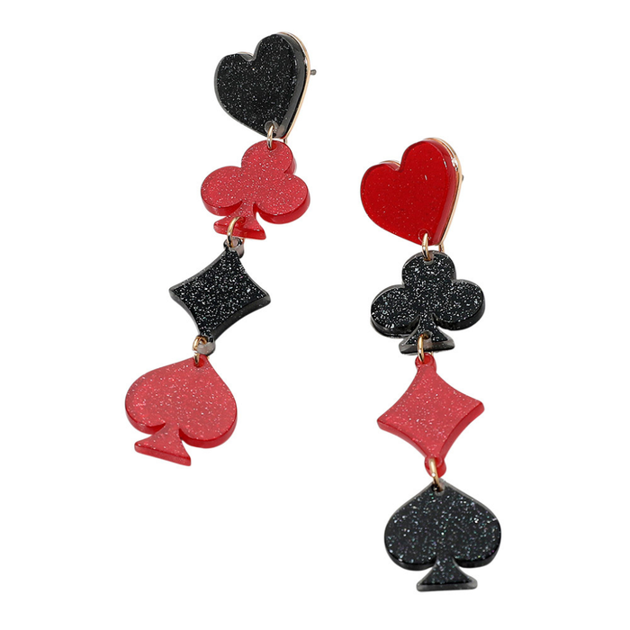 Ohrringe Kartenmotive