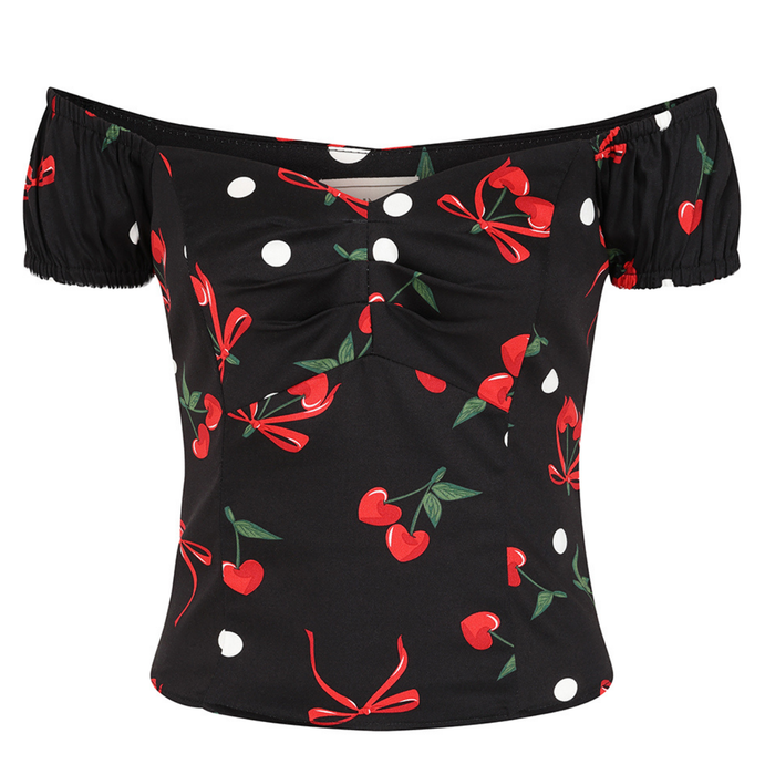 Banned Top Babe Cherries and Bows