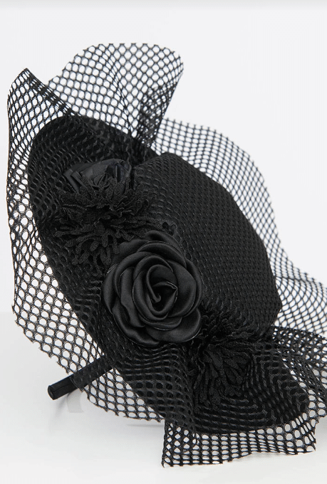 Unique Vintage Fascinator schwarz