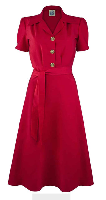 Pretty Retro Blusenkleid rot