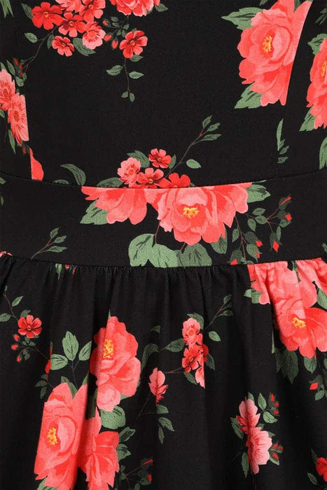 Lady Vintage Kleid Tea Red Floral