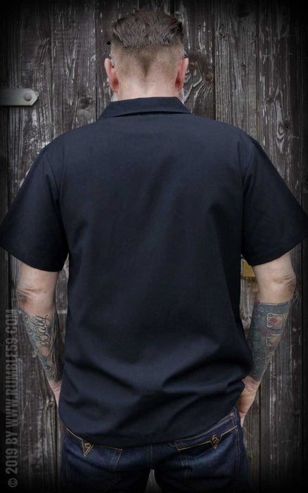 Rumble59 Hemd Sound of Rock 'n Roll schwarz-blau