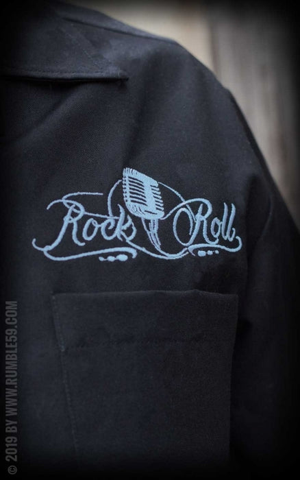 Rumble59 Hemd Sound of Rock 'n Roll schwarz-blau
