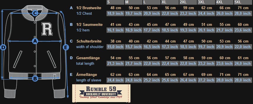 Rumble59 Female Collegejacke schwarz-weiss-weinrot