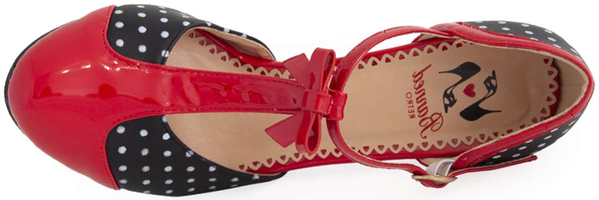 Banned Pumps Kelly Lee rot-schwarz