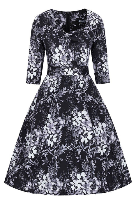 Lady Vintage Kleid Maria Grey Floral