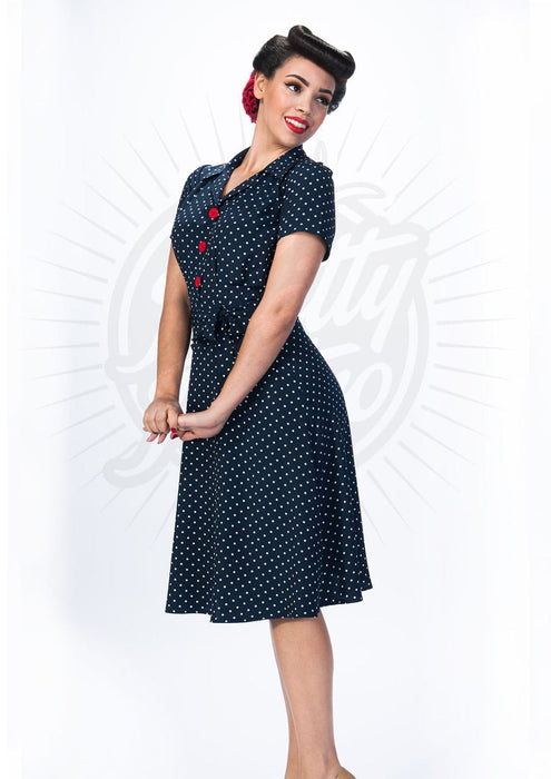 Pretty Retro Blusenkleid navy Dots
