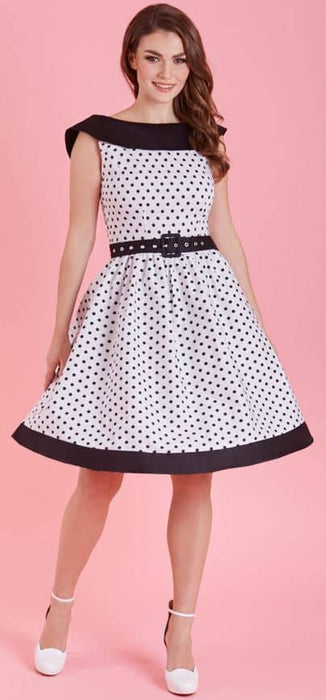 Dolly and Dotty Kleid Katie weiss schwarz Dots