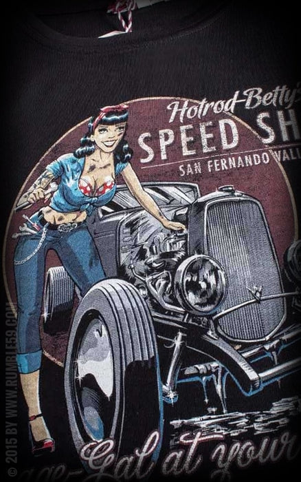 Rumble59 Shirt Betty's Speed Shop V-neck