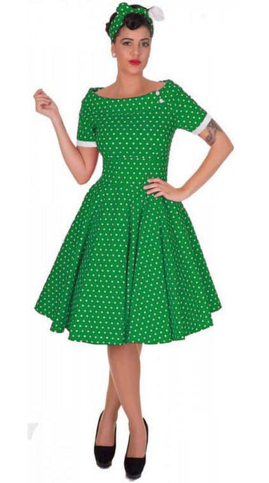 Dolly and Dotty Kleid Darlene green Dots