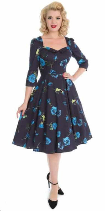Hearts & Roses Kleid Blue Melody