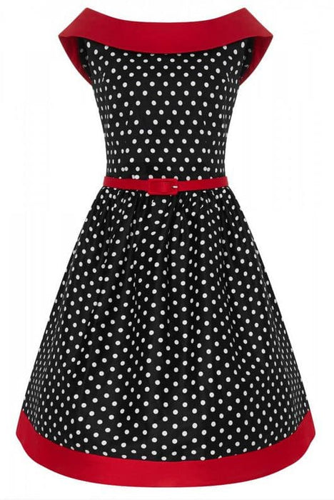 Dolly and Dotty Kleid Katie Dots schwarz-weiss-rot