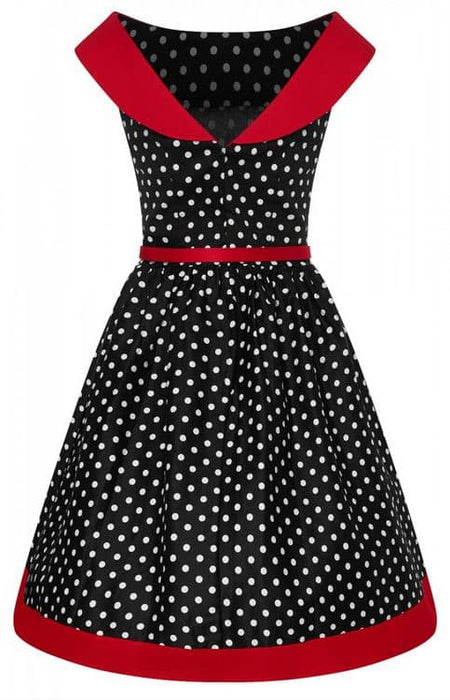 Dolly and Dotty Kleid Katie Dots schwarz-weiss-rot