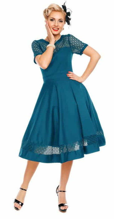 Dolly and Dotty Kleid Tessa pfauenblau