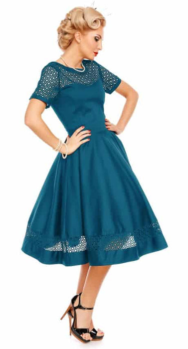 Dolly and Dotty Kleid Tessa pfauenblau