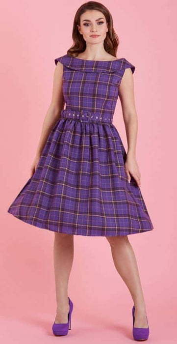 Dolly and Dotty Kleid Katie Tartan lila
