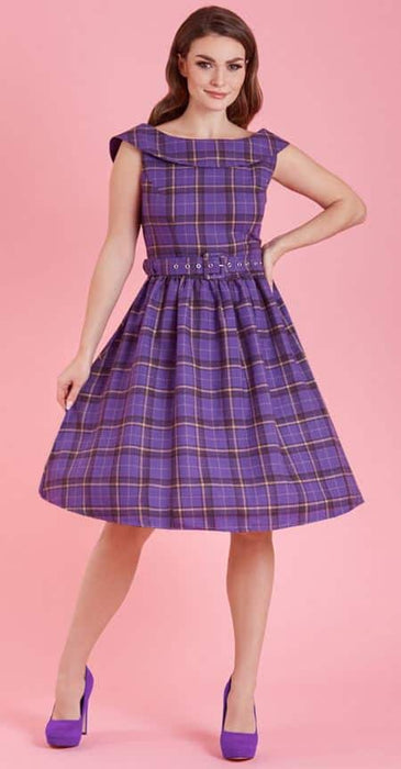 Dolly and Dotty Kleid Katie Tartan lila