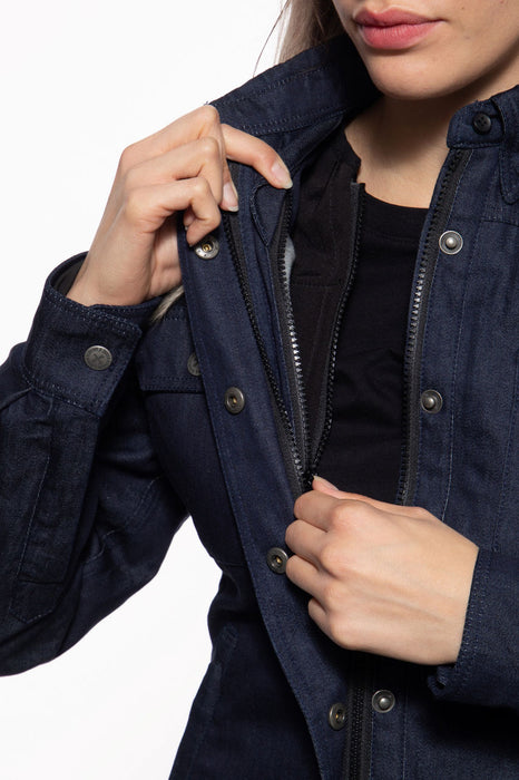 Queen Kerosin Hemdjacke blau