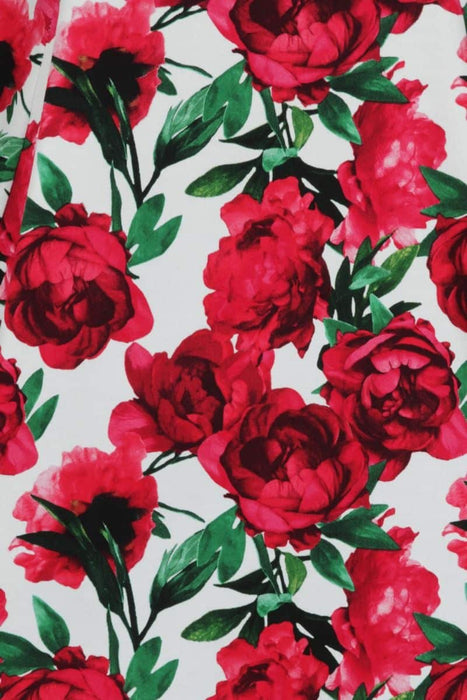 Lady Vintage Kleid Bella Red Flowers