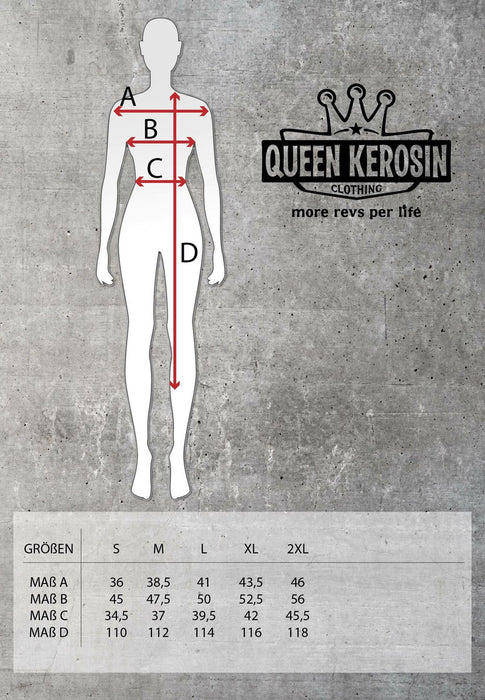 Queen Kerosin Kleid mit Blumenstickereien