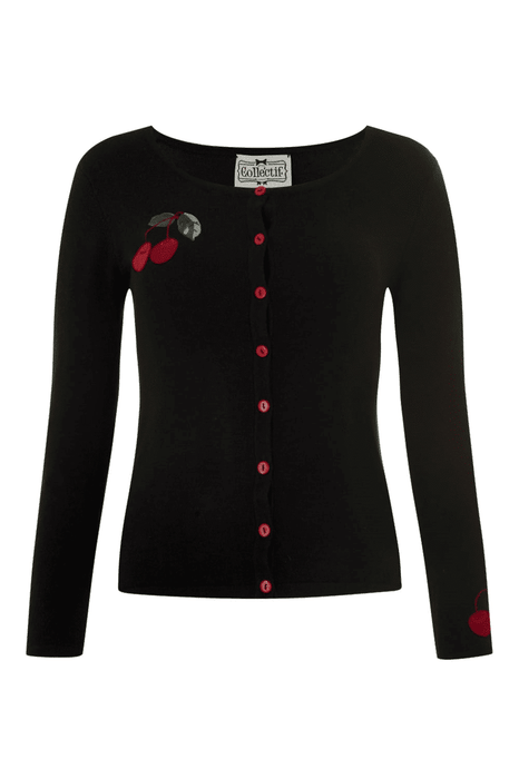 Collectif Cardigan Jo Cherry schwarz
