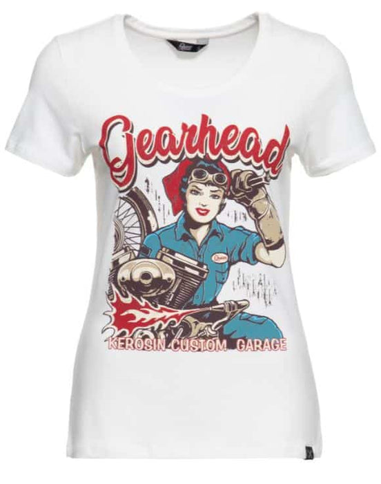 Queen Kerosin Shirt Gearhead weiss