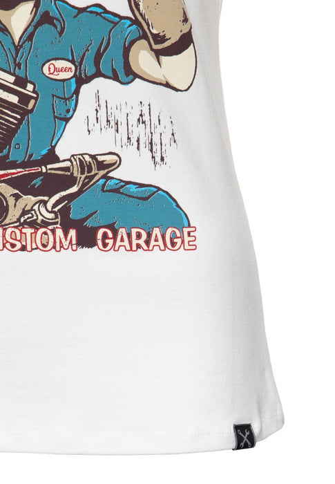 Queen Kerosin Shirt Gearhead weiss