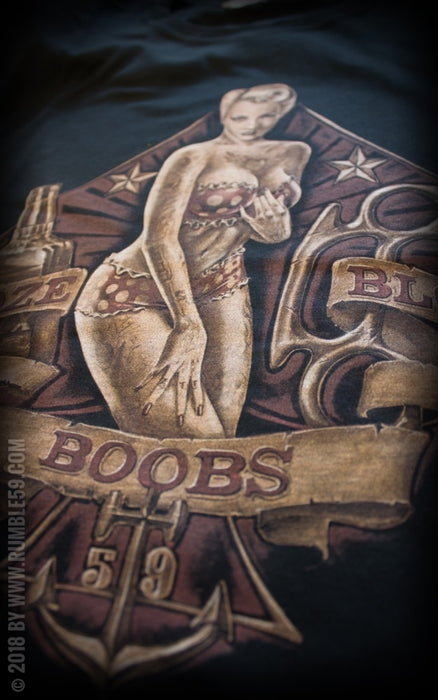 Rumble59 T-Shirt Boobs Booze Blood