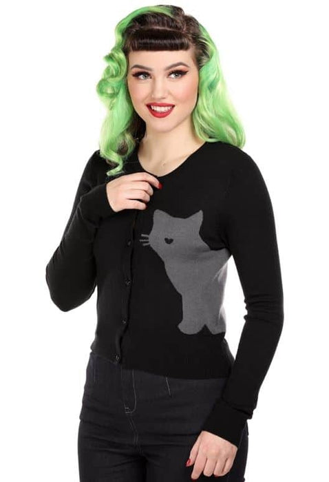 Collectif Cardigan Jessie Midnight Cat