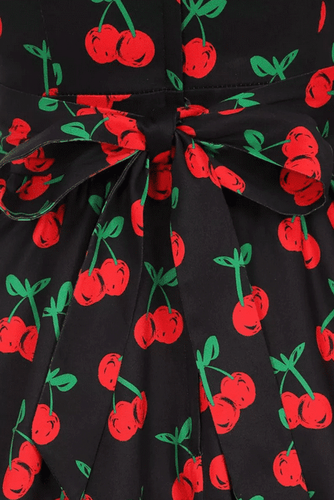 Lady Vintage Kleid Tea Cherry Noir