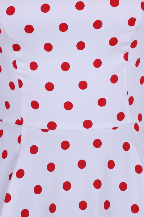 Hearts & Roses Kleid Sandy weiss-rot