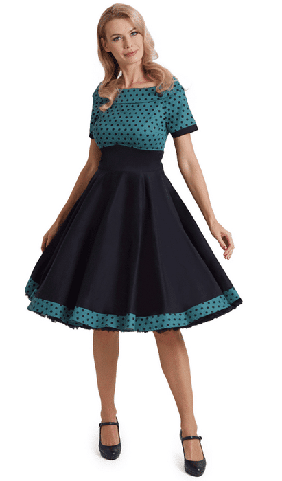 Dolly and Dotty Kleid Darlene grün - schwarz