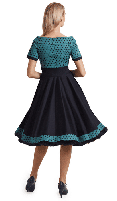 Dolly and Dotty Kleid Darlene grün - schwarz