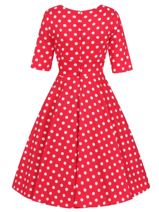 Collectif Kleid Trixie rot-weiss