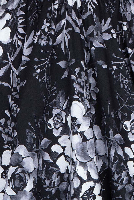 Lady Vintage Kleid Tea Grey Floral