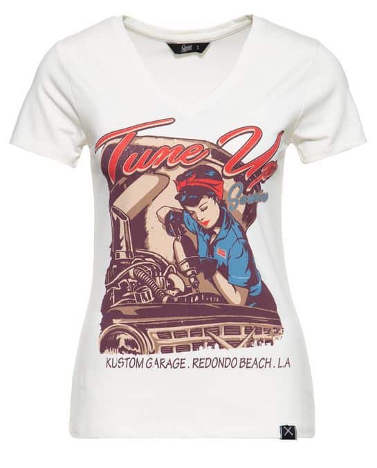 Queen Kerosin Shirt Tune Up weiss