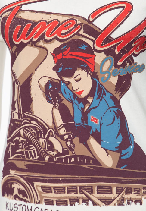 Queen Kerosin Shirt Tune Up weiss