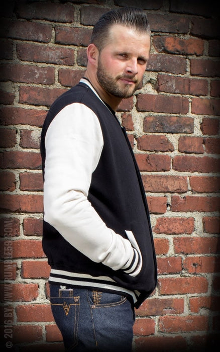 Rumble59 Collegejacke Male schwarz-weiss