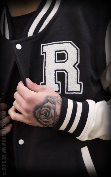 Rumble59 Collegejacke Male schwarz-weiss