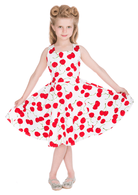 Hearts & Roses Kleid White Cherry Kids